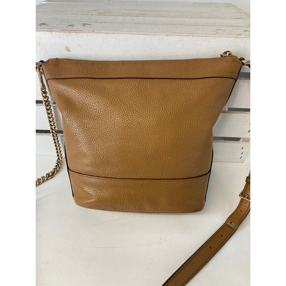 COACH F76668 SMAL TAN BROWN PEBBLED LEATHER CROSSBODY BAG - Picture 4 of 16